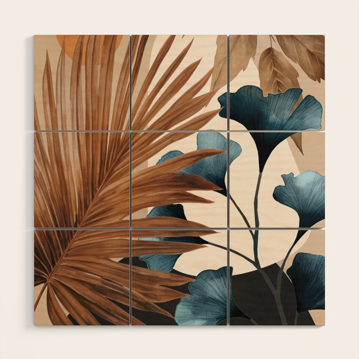 Abstract Tropical Art 18 Wood Wall Art Gallery Image 1