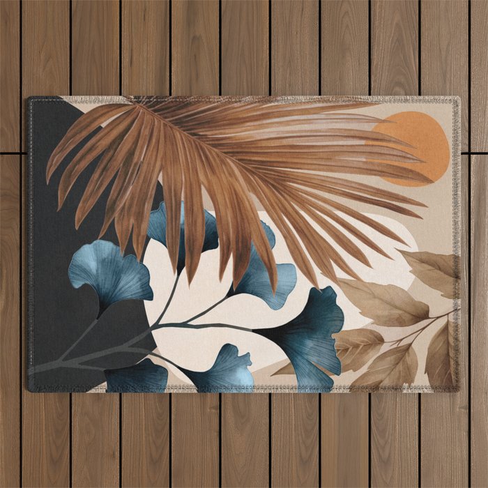Abstract Tropical Art 18 Outdoor Rug Gallery Image 1