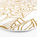 Beautiful White & Gold Mandala Pattern Bath Mat Gallery Image 3