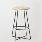 Beautiful White & Gold Mandala Pattern Stool Gallery Image 1