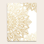 Beautiful White & Gold Mandala Pattern Notebook Gallery Image 4