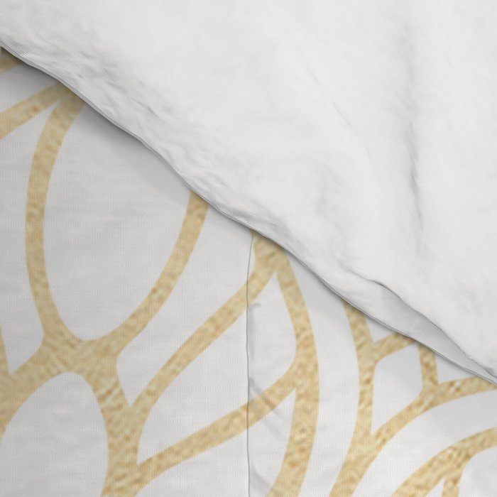 Beautiful White & Gold Mandala Pattern Comforter Gallery Image 4