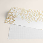 Beautiful White & Gold Mandala Pattern Wrapping Paper Gallery Image 2