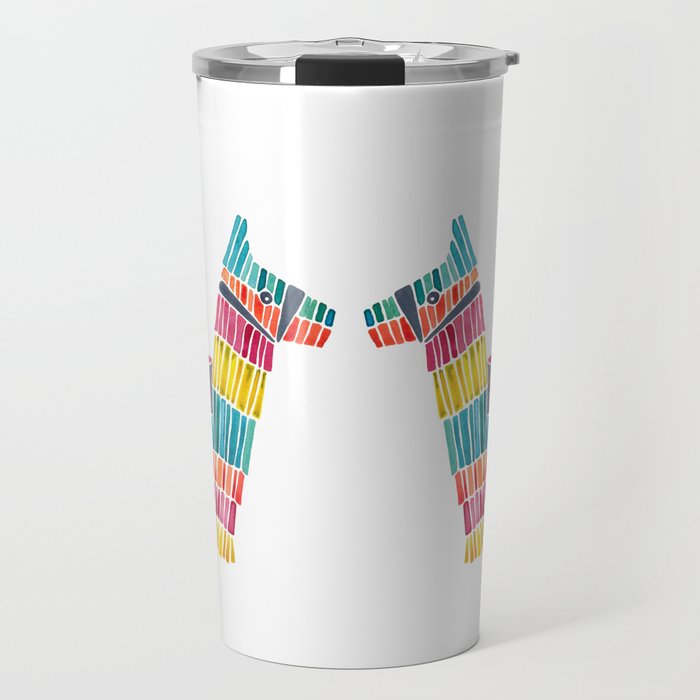 Mexican Donkey PinÌata - CMYK Palette Travel Mug Gallery Image 1