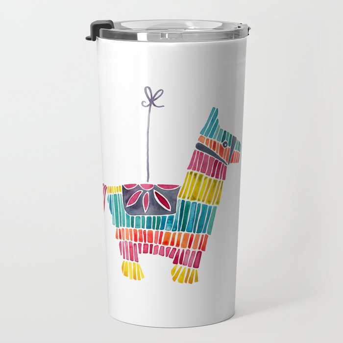 Mexican Donkey PinÌata - CMYK Palette Travel Mug Gallery Image 3