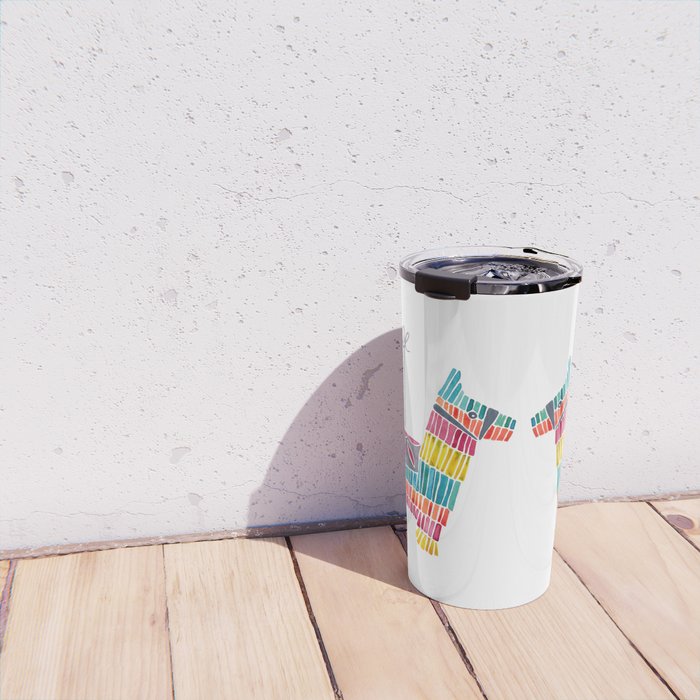 Mexican Donkey PinÌata - CMYK Palette Travel Mug Gallery Image 4