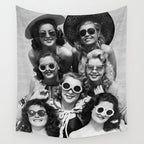 Vintage Girls In Sunglasses Wall Tapestry Gallery Image 4