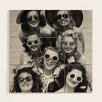 Vintage Girls In Sunglasses Wood Wall Art Gallery Image 1