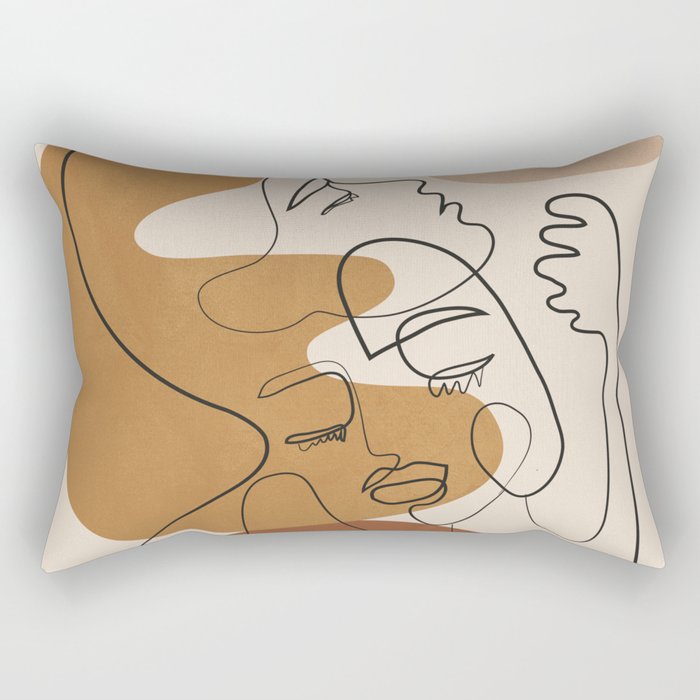 Abstract Faces 4  Rectangular Pillow Gallery Image 2