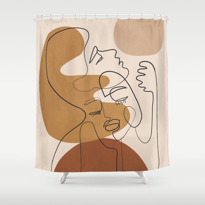 Abstract Faces 4  Shower Curtain Gallery Image 1