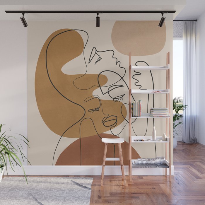 Abstract Faces 4  Wall Mural Gallery Image 1