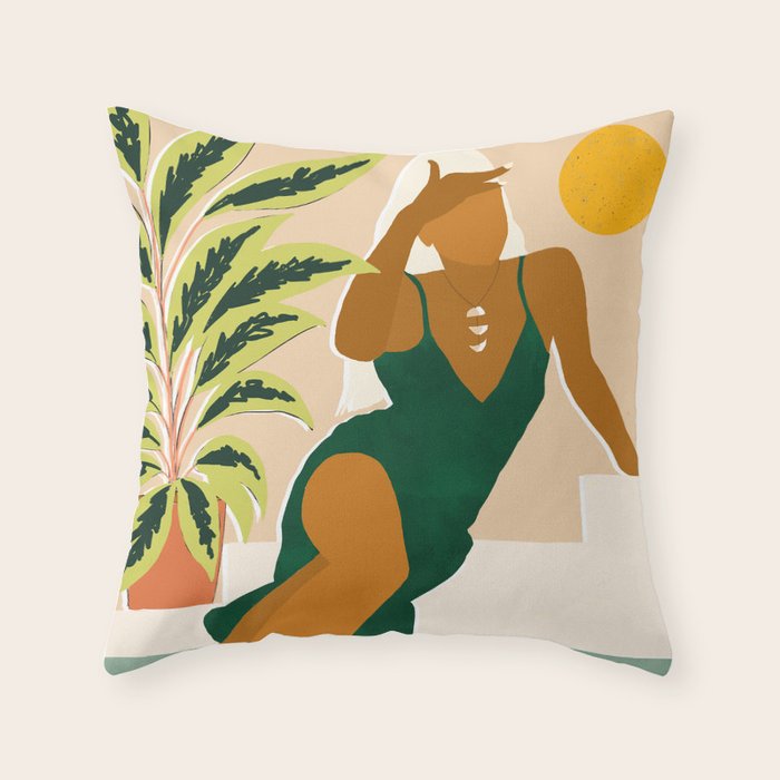 The Wait Is Long But My Dream Of You Does Not End #illustration Throw Pillow Gallery Image 6