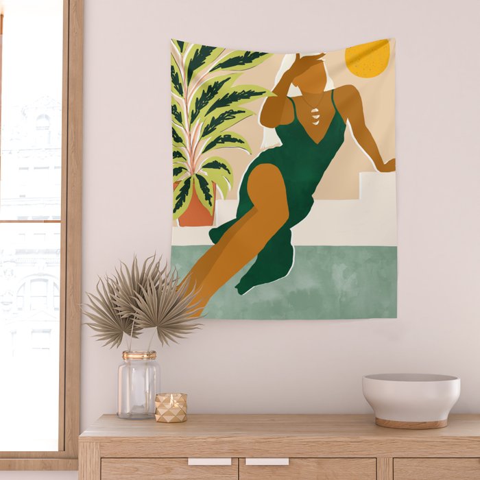 The Wait Is Long But My Dream Of You Does Not End #illustration Wall Tapestry Gallery Image 2