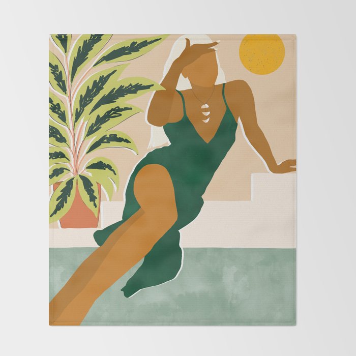 The Wait Is Long But My Dream Of You Does Not End #illustration Throw Blanket Gallery Image 2