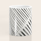 Black and White Stripes, Abstract Coffee Mug Gallery Image 4