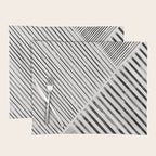 Black and White Stripes, Abstract Placemat Gallery Image 1