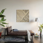 Black and White Stripes, Abstract Wood Wall Art Gallery Image 2