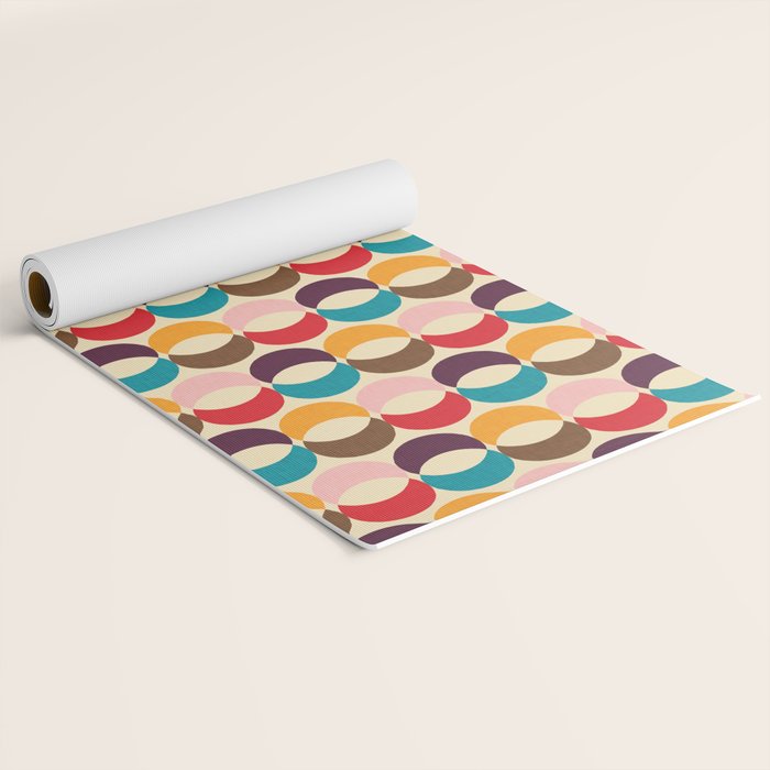 Mid Century Modern Circles Yoga Mat Gallery Image 2