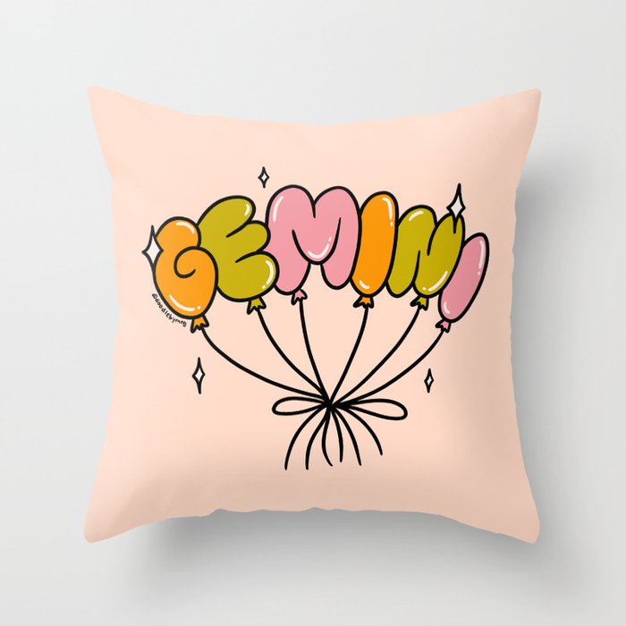 Gemini Balloons Throw Pillow Gallery Image 6