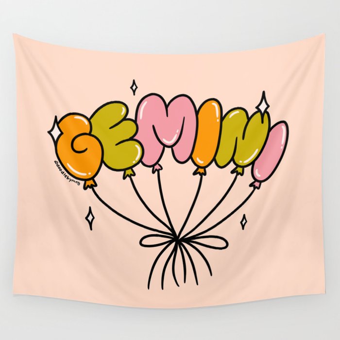 Gemini Balloons Wall Tapestry Gallery Image 4