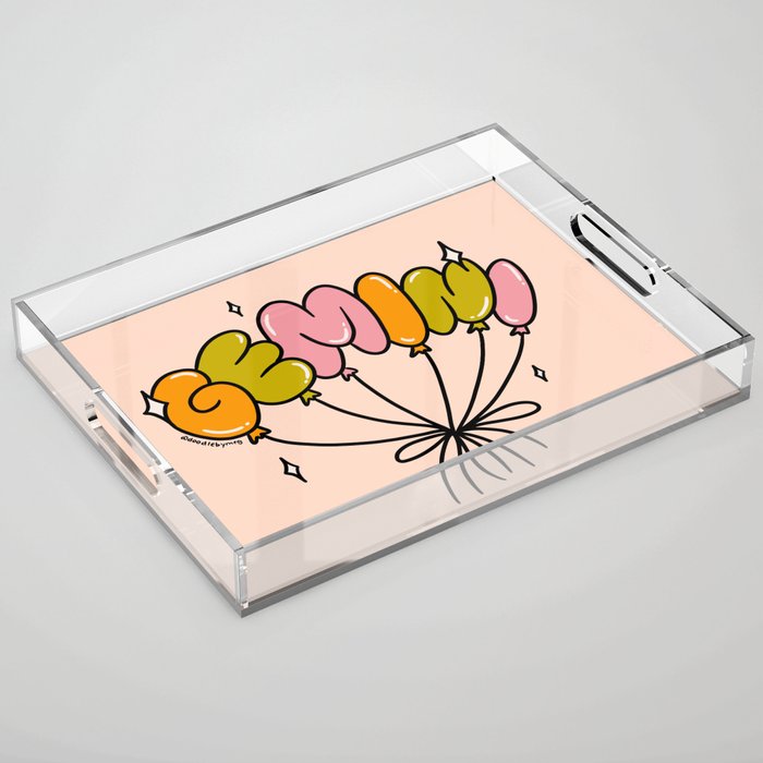 Gemini Balloons Acrylic Tray Gallery Image 1