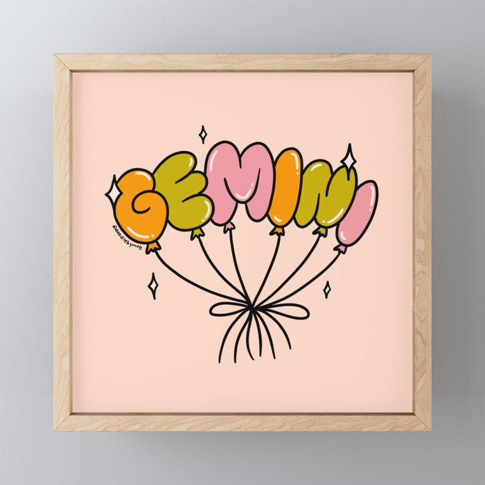 Gemini Balloons Mini Art Print Gallery Image 1