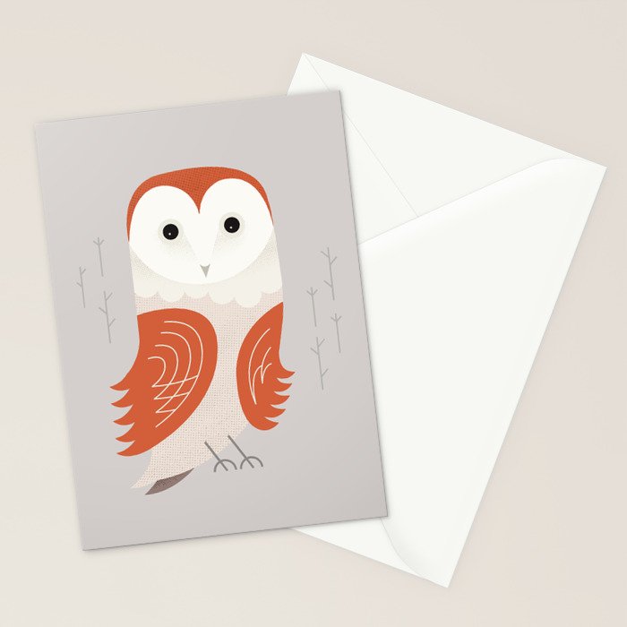 Barn Owl, Bird of United Kingdom Stationery Card Gallery Image 2