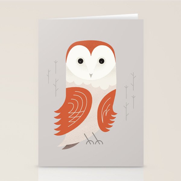 Barn Owl, Bird of United Kingdom Stationery Card Gallery Image 2