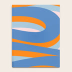 Pop Swirl Wavy Abstract Line Pattern Blue Orange Pink Notebook Gallery Image 4