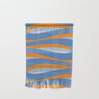 Pop Swirl Wavy Abstract Line Pattern Blue Orange Pink Wall Hanging Gallery Image 1