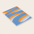 Pop Swirl Wavy Abstract Line Pattern Blue Orange Pink Notebook Gallery Image 3