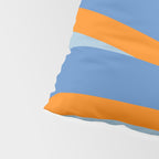Pop Swirl Wavy Abstract Line Pattern Blue Orange Pink Pillow Sham Gallery Image 4