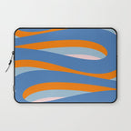Pop Swirl Wavy Abstract Line Pattern Blue Orange Pink Laptop Sleeve Gallery Image 1