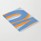 Pop Swirl Wavy Abstract Line Pattern Blue Orange Pink Notebook Gallery Image 2