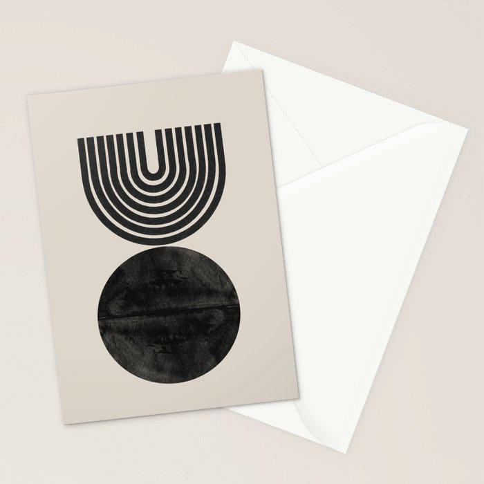 Woodblock Print, Modern Art Stationery Card Gallery Image 2