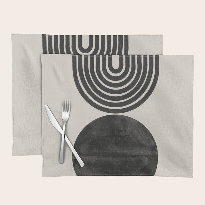 Woodblock Print, Modern Art Placemat Gallery Image 1