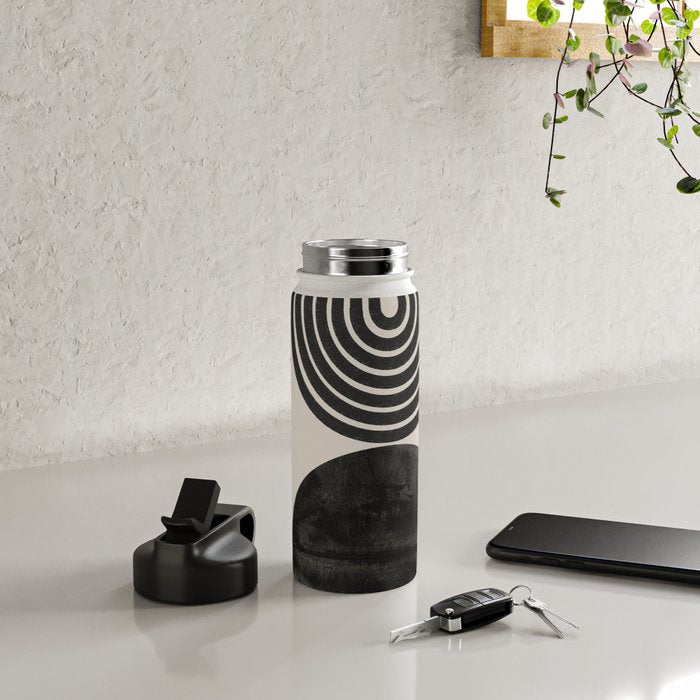 Woodblock Print, Modern Art Water Bottle Gallery Image 4