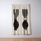 Woodblock Print, Modern Art Window Curtain Gallery Image 3