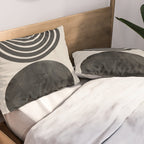 Woodblock Print, Modern Art Pillow Sham Gallery Image 2
