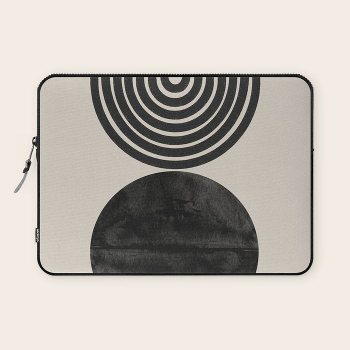 Woodblock Print, Modern Art Laptop Sleeve Gallery Image 1