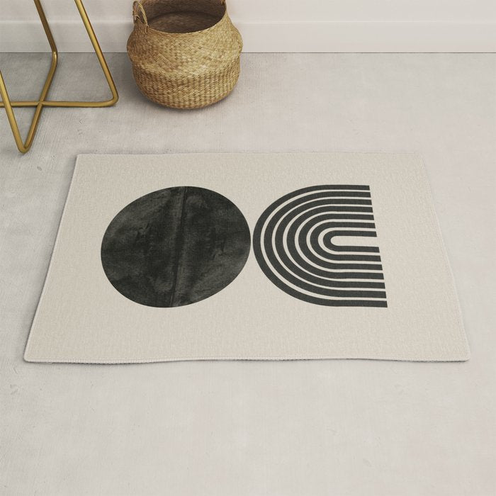 Woodblock Print, Modern Art Rug Gallery Image 1