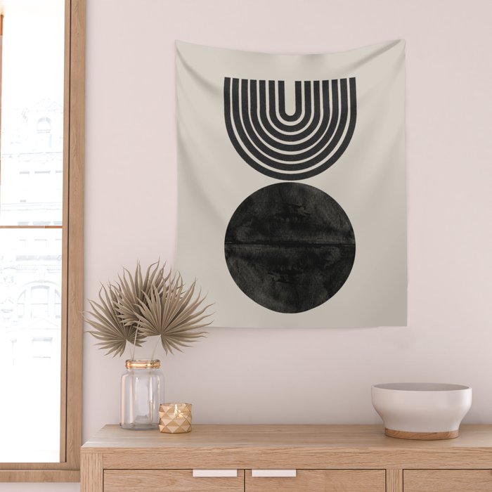 Woodblock Print, Modern Art Wall Tapestry Gallery Image 2