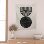 Woodblock Print, Modern Art Wall Tapestry Gallery Image 2