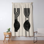 Woodblock Print, Modern Art Window Curtain Gallery Image 5