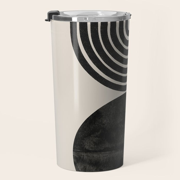 Woodblock Print, Modern Art Travel Mug Gallery Image 3