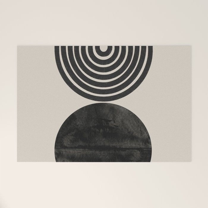 Woodblock Print, Modern Art Welcome Mat Gallery Image 1