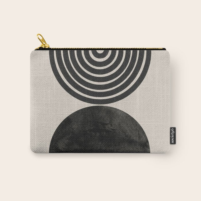 Woodblock Print, Modern Art Carry All Pouch Gallery Image 1