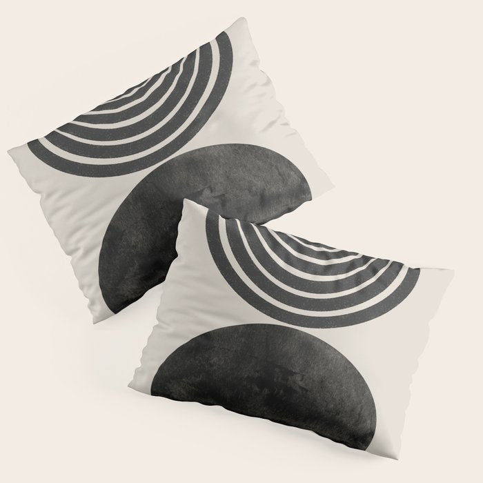 Woodblock Print, Modern Art Pillow Sham Gallery Image 3