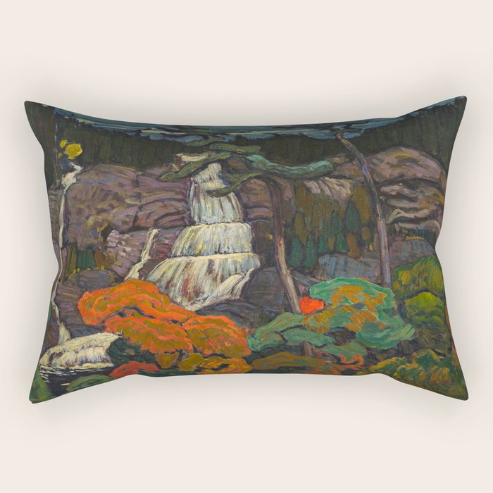 J.E.H. Macdonald Algoma Waterfall, 1920, McMichael Canadian Art Collection Rectangular Pillow Gallery Image 2