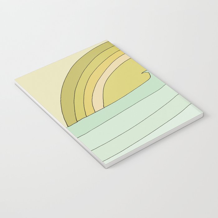 daydreams rainbow waves // retro surf art by surfy birdy Notebook Gallery Image 3